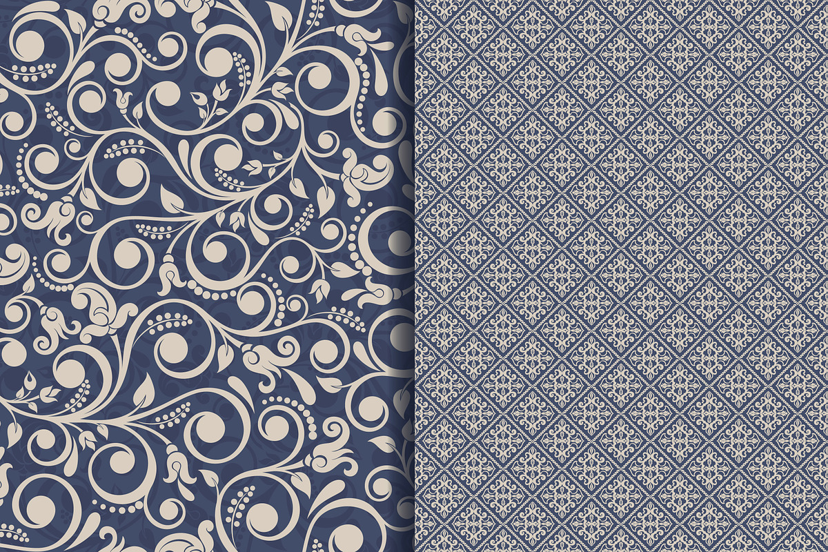Set of 10 seampless pattern Baroque, a Pattern Graphic by NataLito (Photo 3 of 6)
