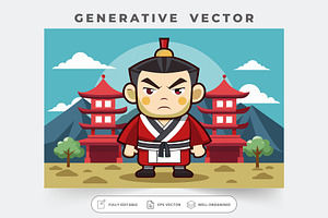 A cartoon character stands confident, a Graphic by SouravDesign