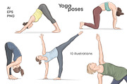 Yoga poses VECTOR illustrations, a Healthcare Illustration by Natalka Dmitrova art (Thumbnail 2 of 5)