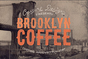 Brooklyn Coffee Custom Font, a Font by Cruzine (Thumbnail 1 of 5)