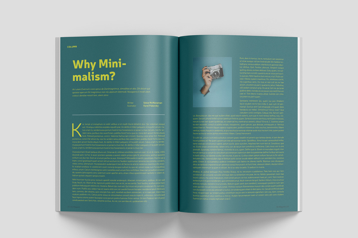 Simple Magazine Template, a Magazine Template by Bookrak Graphic Design (Photo 12 of 17)