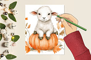 Cute Autumn Sheep Sublimation, an Illustration by CitraGraphics (Thumbnail 5 of 6)