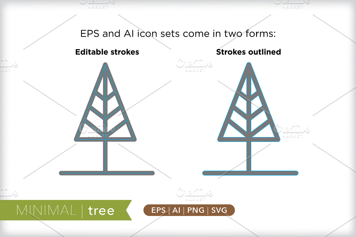 Minimal tree icons, an Outline Icon by Picture Window (Photo 3 of 5)
