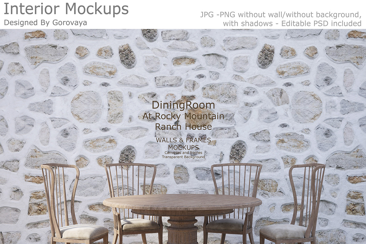 Interior Mockup, Ranch Dining Room, a Household Mockup by Designed By Gorovaya (Photo 1 of 5)