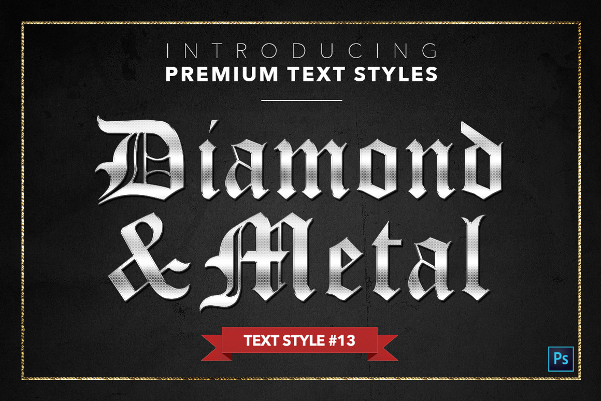 Diamond & Metal #1 - 15 Text Styles, a Layer Style Add-On by Jonas Stensgaard (Photo 14 of 18)