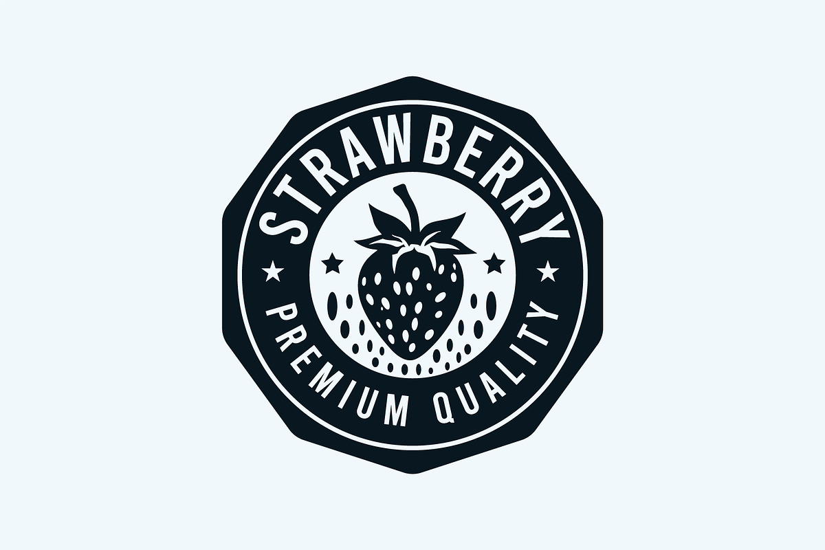 Strawberry Fruit Logo Vector., a Branding & Logo Template by Billah Hub (Photo 3 of 3)