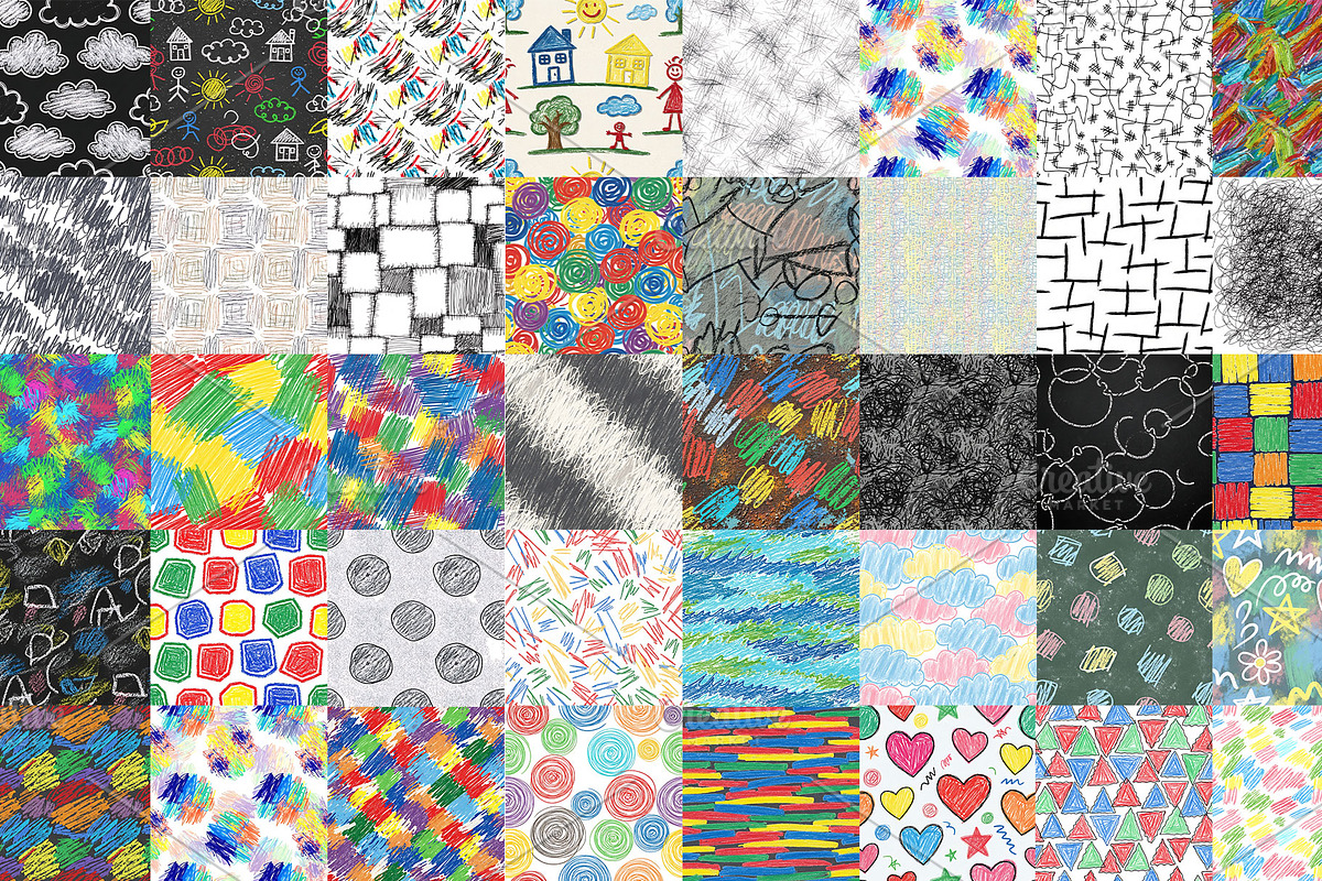 Naive Rough Childish Textures, a Texture Illustration by Shahjahangdb1 (Photo 6 of 6)