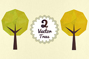 Geometric Trees pattern & 2 Trees, a Pattern Graphic by Anny Cecilia Walter (Thumbnail 2 of 3)