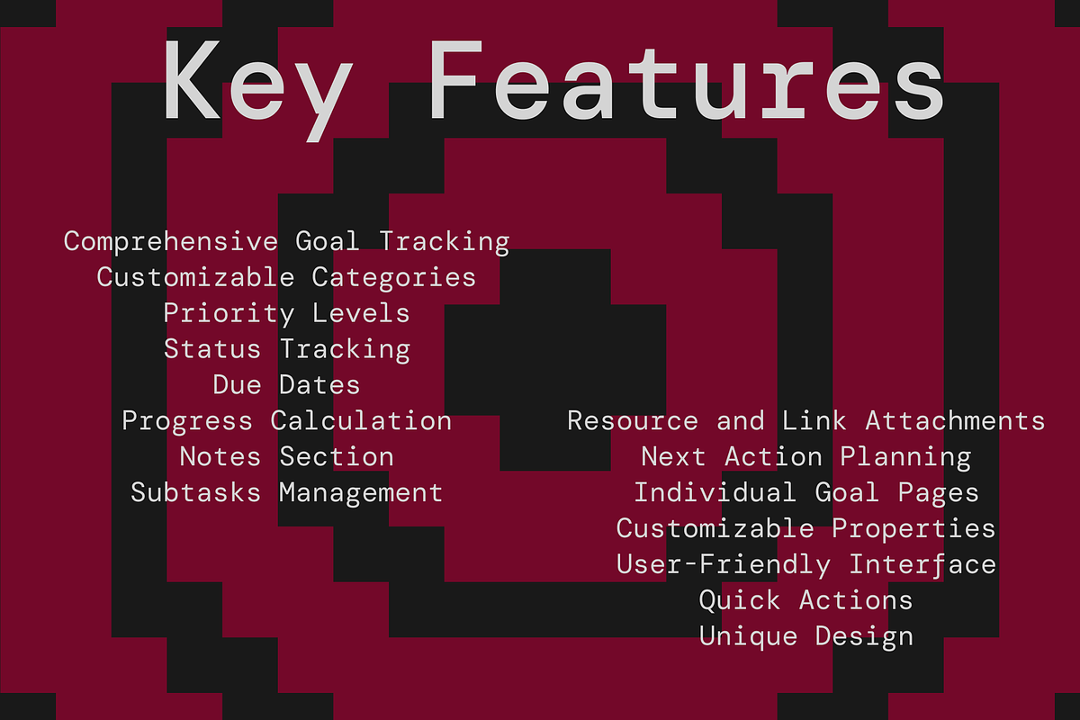 Goal Tracker Notion Template, a Templates & Theme by KristinaK3 (Photo 2 of 2)