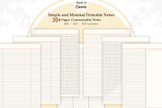Simple and Minimal Printable Notes, a Stationery Template by CreativeBundlex (Thumbnail 1 of 10)