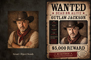 Vintage Wild West Wanted Poster, a Poster Template by BrandPacks (Thumbnail 5 of 6)