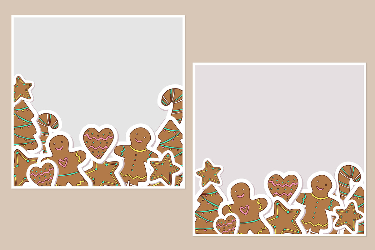 Vector Christmas gingerbread cookies, a Decorative Illustration by OKart.studio (Photo 3 of 5)