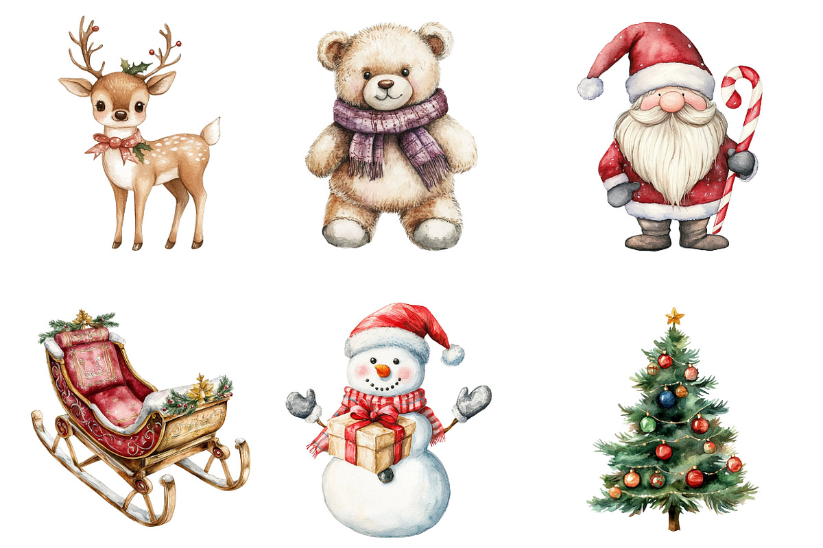 Neutral Christmas Clipart Png, an Illustration by SinaCreation (Photo 3 of 7)