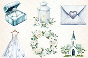 White Wedding Day Clipart, an Illustration by DreamCafeArt (Thumbnail 4 of 7)