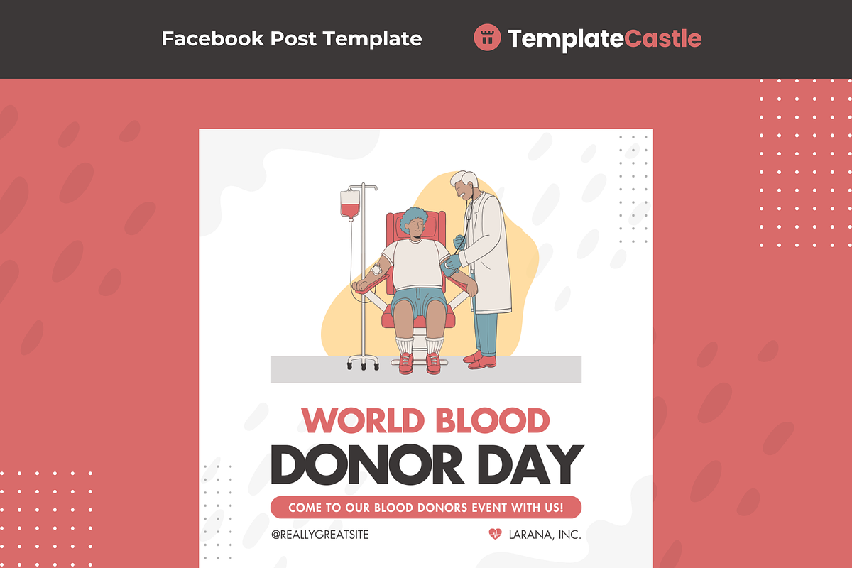 World Blood Donor Day Canva Template, a Design Template by TemplateCastleStore (Photo 1 of 4)