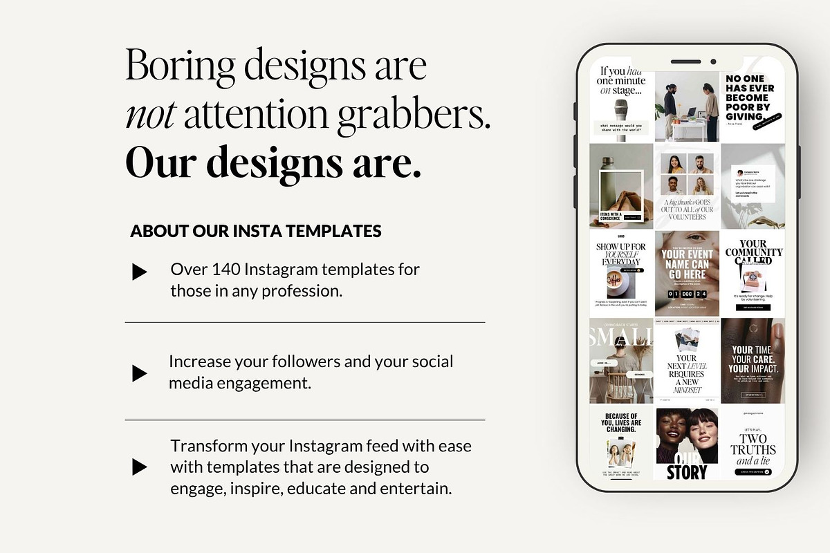 Beige Charity Instagram Templates, a Social Media Template by InkBlue Templates (Photo 9 of 9)