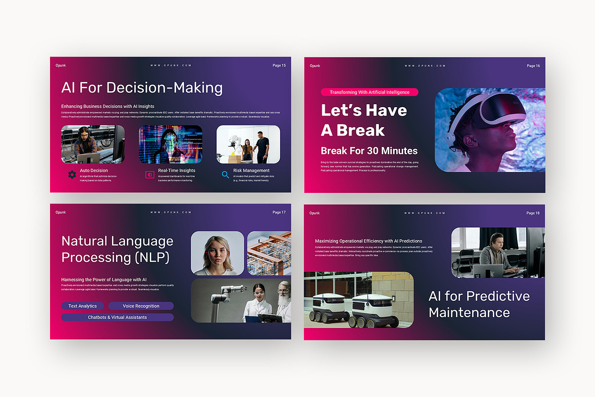 Opunk : AI Consultant Powerpoint, a Presentation Template by Punkl Camp (Photo 12 of 16)