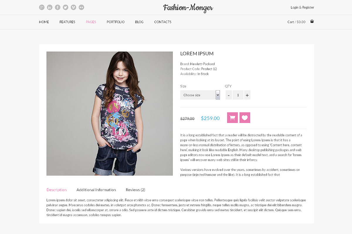 Fashion Responsive Bootstrap Theme, a Bootstrap Template by IceTemplates (Photo 3 of 3)