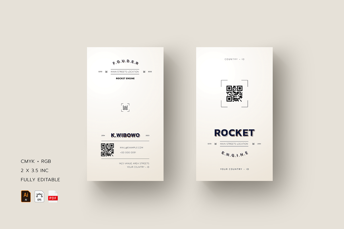 5 in 1 Vertical Luxury Business Card, a Business Card Template by Ctrl space studio (Photo 2 of 5)