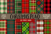 Christmas plaid digital paper, a Pattern Graphic by Paper Farms (Thumbnail 1 of 3)