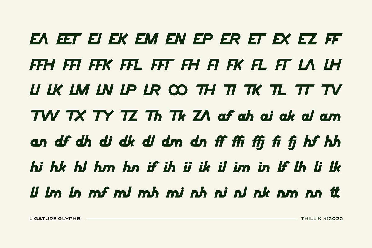 Thillik, a Font by Imoodev (Photo 4 of 5)