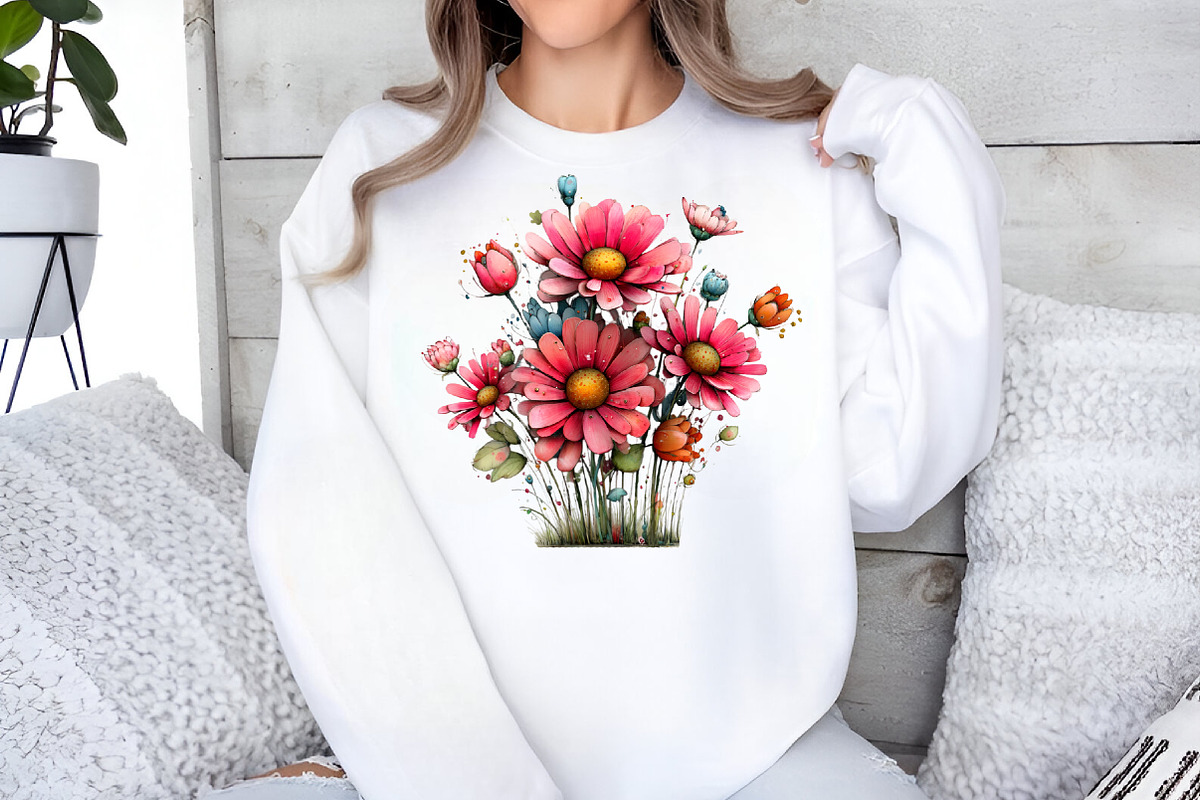 Whimsical Spring Daisy Flowers Clipa, an Illustration by GatewayDesign (Photo 4 of 5)