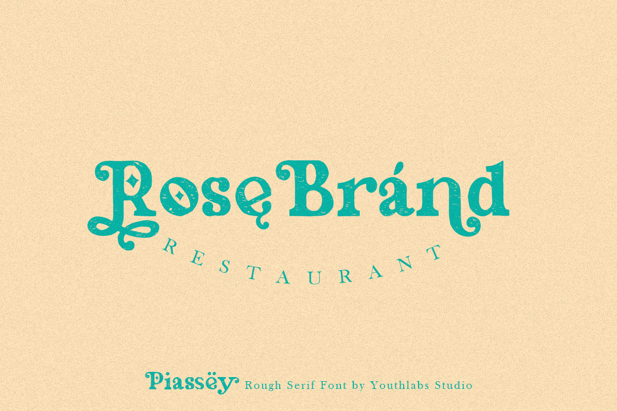 Piassey - Rough Serif Font, a Serif Font by Youthlabs Studio (Photo 2 of 12)
