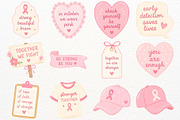 Breast Cancer Awareness Clipart Bow, a Seasonal Illustration by SugarCloudStudioArt (Thumbnail 2 of 5)