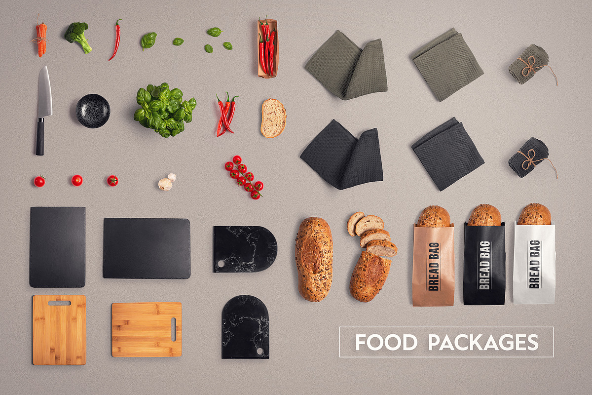 Food & Restaurant Mockup Collection, a Packaging Mockup by Grand Design (Photo 4 of 7)