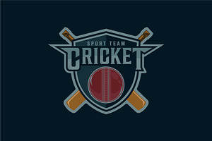cricket sport emblem logo vector, a Branding & Logo Template by zyxroun shop