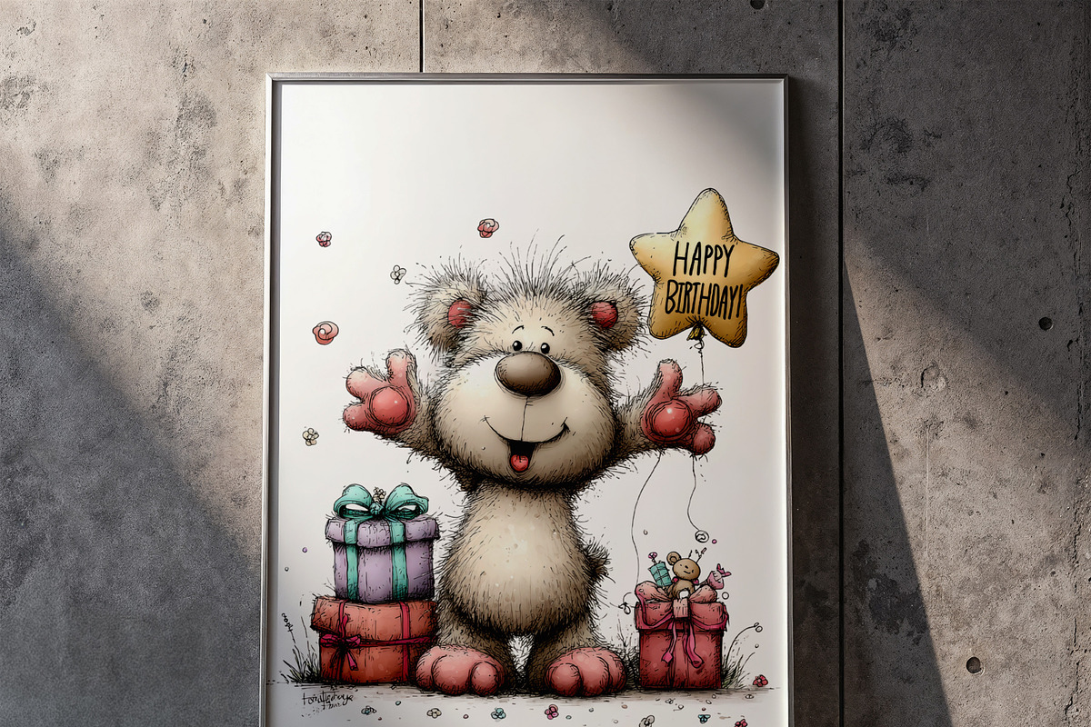 21 Teddy Bear Birthday Party Clipart, a Graphic by one-touch (Photo 5 of 18)
