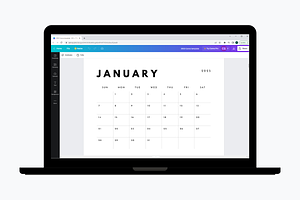 2025 Calendar Template Psd Canva