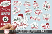 Winter & Christmas Sticker Pack PNG, a Seasonal Illustration by TheBlackCatPrints (Thumbnail 1 of 2)