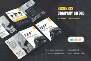 Business Company - Bifold Brochure, a Brochure Template by AQR Studio