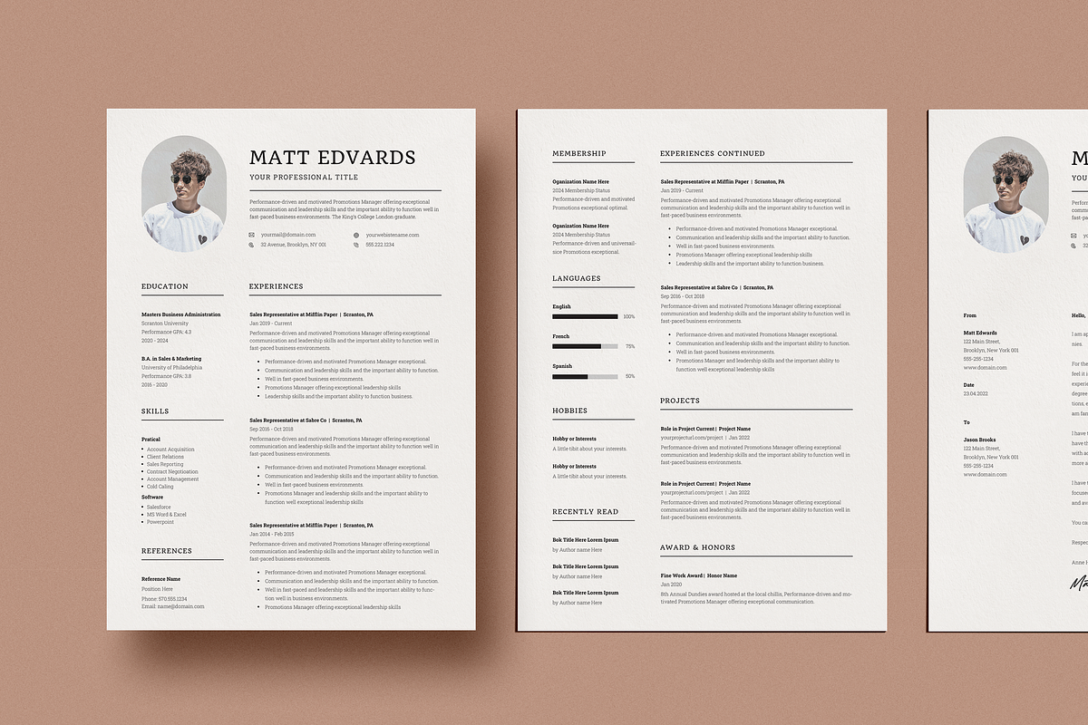 Resume/CV Template, a Resume Template by UX-group (Photo 3 of 7)