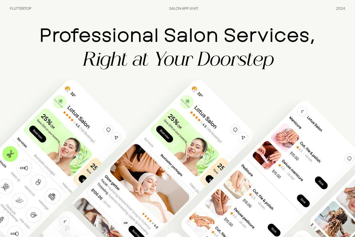 SalonTrend AI Salon App UI Kit, an UI Kit Template by Fluttertop (Photo 6 of 8)
