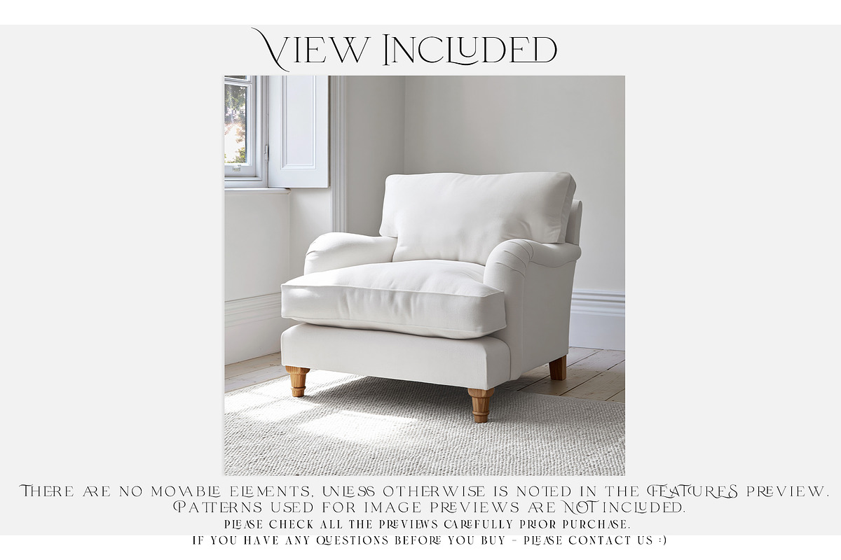 Armchair Upholstery Mockup, a Household Mockup by mock-ups (Photo 3 of 11)