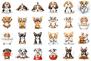 Funny Whimsical Puppy Clipart, a Seasonal Illustration by designcity5 (Thumbnail 2 of 5)