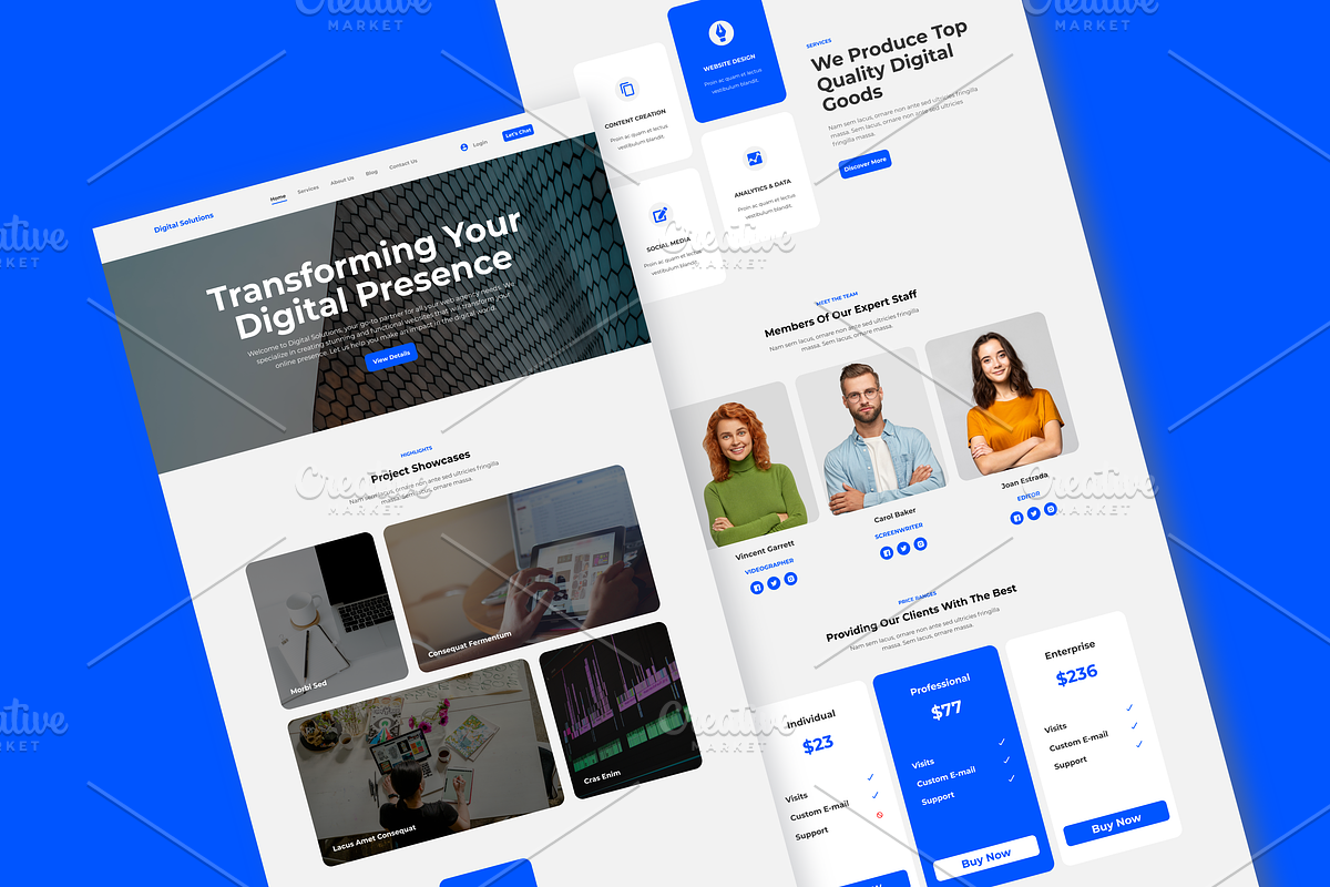 Digital Solutions - Website Template, a Wireframe Template by RPWDS (Photo 2 of 5)