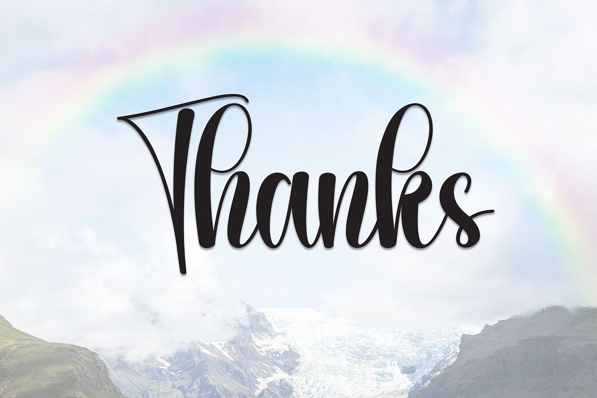 Rainbow | Script Font, a Handwritten Font by Scratchones (Photo 9 of 9)