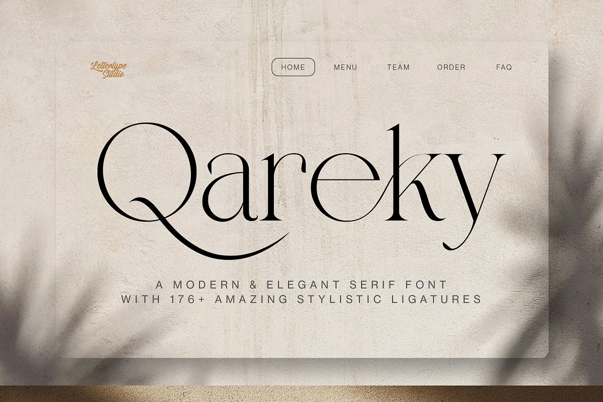 Qareky a Modern & Elegant Serif, a Serif Font by Lettertype Studio (Photo 10 of 20)