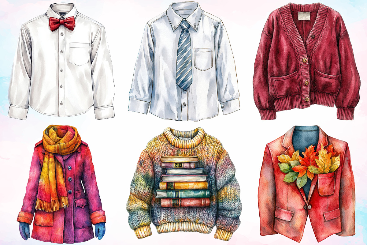 Back To School Uniform Clipart PNG, a Seasonal Illustration by Canvas Craft (Photo 2 of 3)
