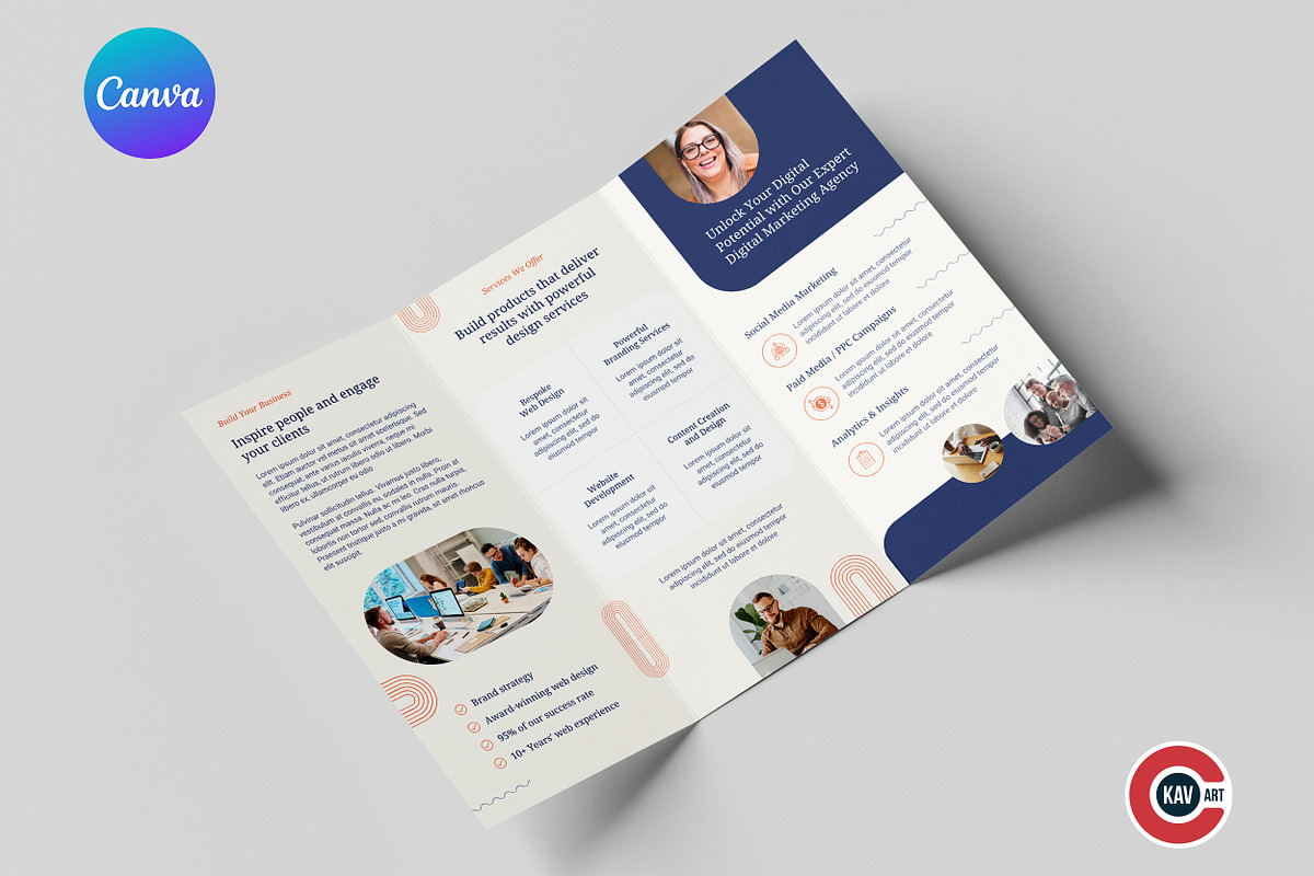 Digital Marketing Agency Trifold, a Brochure Template by C-Kav (Photo 3 of 5)