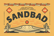 SANDBAD - Vintage Handmade Font, a Sans Serif Font by Blazing Sun Creative (Thumbnail 1 of 5)
