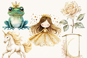 Watercolor Moon Princess Clipart, a Person Illustration by SparkyDesignsUS (Thumbnail 6 of 9)