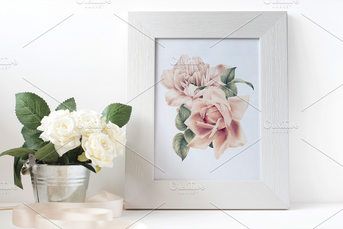 Watercolor flowers, vintage style, a Decorative Illustration by ollalya (Photo 4 of 4)