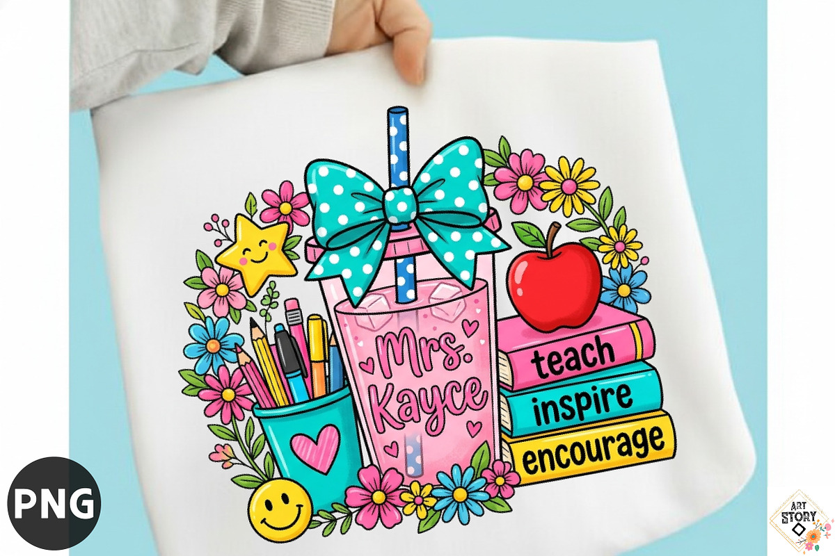 Teacher Tumbler PNG Tshirt Design, a Seasonal Illustration by designcity5 (Photo 1 of 4)