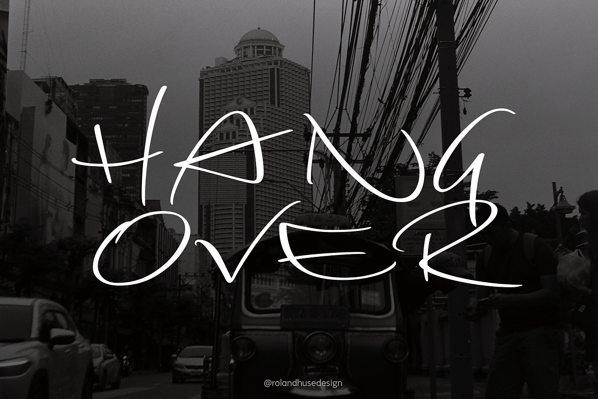 Bangkok Restless Handwriting, a Script Font by Roland Huse Design (Photo 3 of 6)