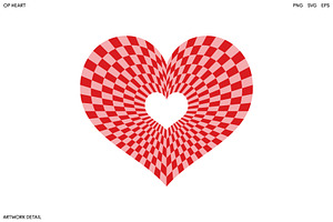 Op Art Hearts