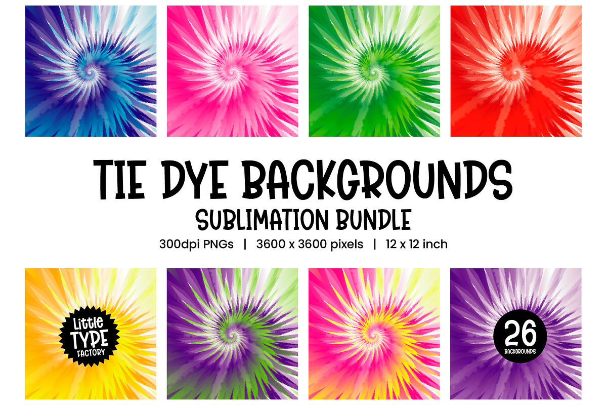 TIE DYE BACKGROUNDS, a Pattern Graphic by Little Type Factory (Photo 3 of 5)